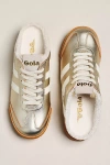 Gola Elan Cozy Shearling-lined Mule Sneakers In Gold