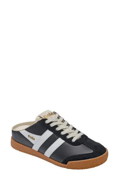 Gola Elan Leather Mule Sneaker In Black