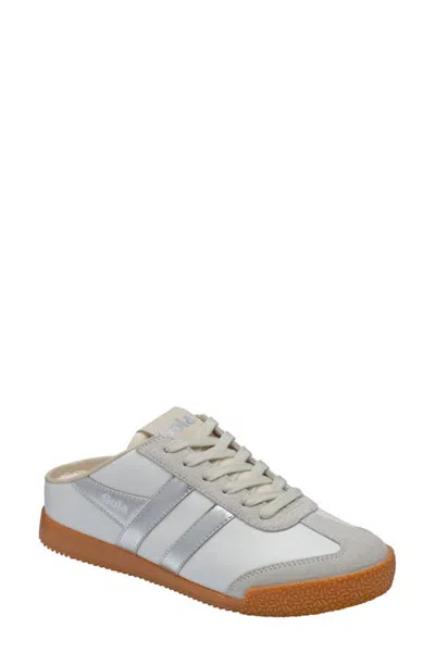 Gola Elan Leather Mule Sneaker In White