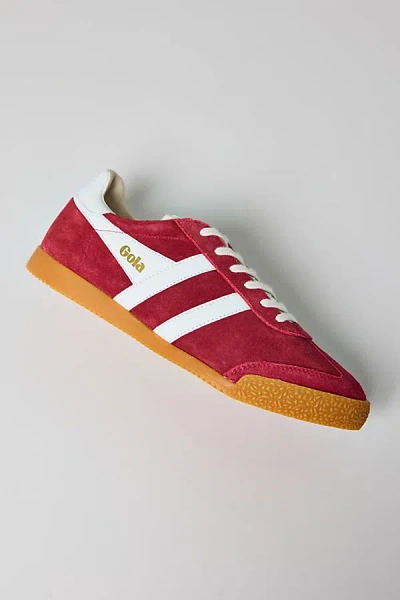 Gola Men's Elan Suede Sneaker In Deep Red/white, Men's At Urban Outfitters
