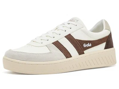 Gola Grandslam Trident Women's Shoes White/otter/wheat: 8 B - Medium, Synthetic/textile In Gold