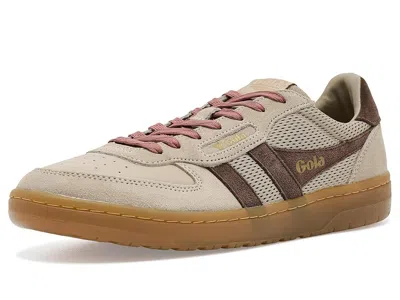 Gola Hawk 83 Women's Shoes Bone/root/orange Spice/gum: 6.5 B - Medium, Leather In Neutral