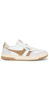 Gola Hawk Sneaker In White  Light Caramel  & Gold