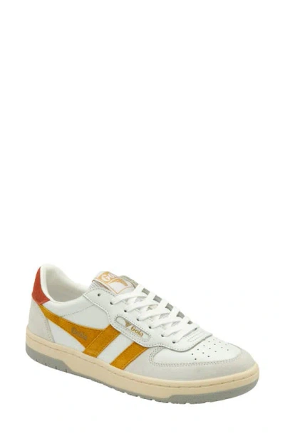 Gola Hawk Sneaker In White/sun/spice