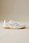 Gola Hawk Suede Trainers In White/white/gold