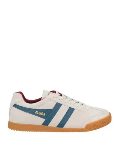 Gola Man Sneakers Beige Size 8 Leather, Textile Fibers