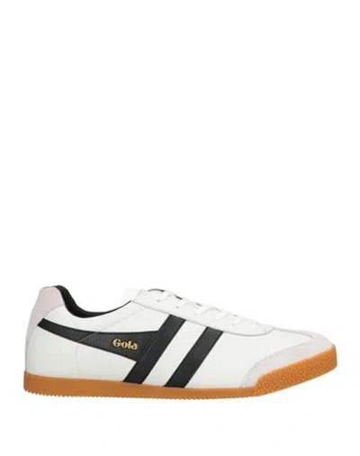 Gola Man Sneakers White Size 15 Leather, Textile Fibers
