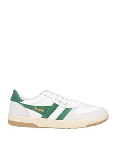 Gola Hawk Mens Trainers Colour: White/khaki/rust, Size: 12 In White/dark Green