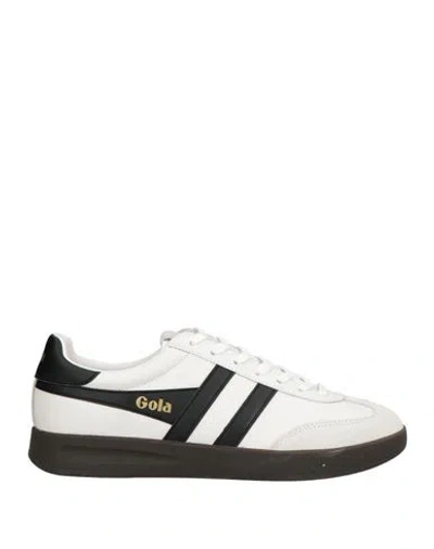 Gola Man Sneakers White Size 9 Leather, Textile Fibers