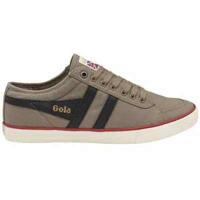 Gola Men's Comet Plimsoll Sneakers In Rhino/black/deep Red In Brown