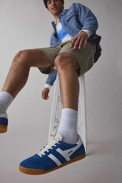 Gola Men's Elan Suede Sneaker In Marine Blue/white, Men's At Urban Outfitters