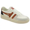 Gola Men's Grandslam Trident Sneaker In White/moody Orange/brown In Multi