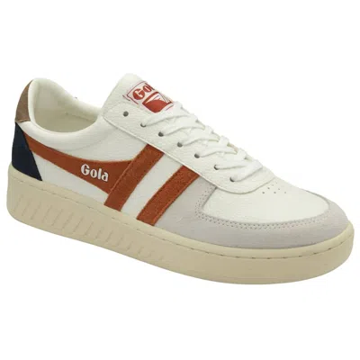 Gola Men's Grandslam Trident Sneaker In White/moody Orange/brown In Multi