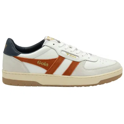 Gola Men's Hawk Past Season Trainers Sneakers In White/moody Orange/navy In Multi