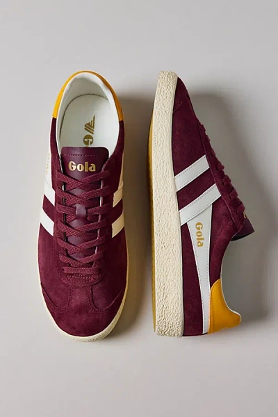 Gola Men's Medallist Sneaker In Burgundy/off White/sun, Men's At Urban Outfitters