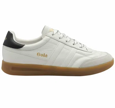 Gola Men's Stadia Leather Sneakers In White/black/gum In Multi