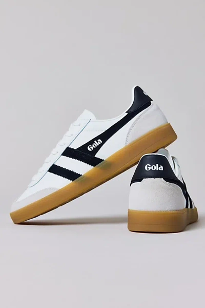Gola Men's Viper Leather Sneaker In White/black/gum, Men's At Urban Outfitters In Multi