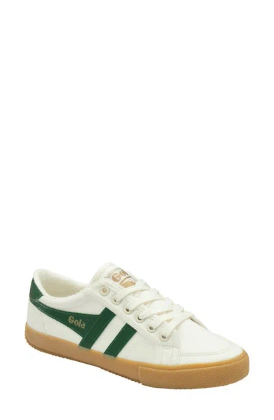 Gola Stratus Plimsolls Sneaker In Off White/ Green/ Gum