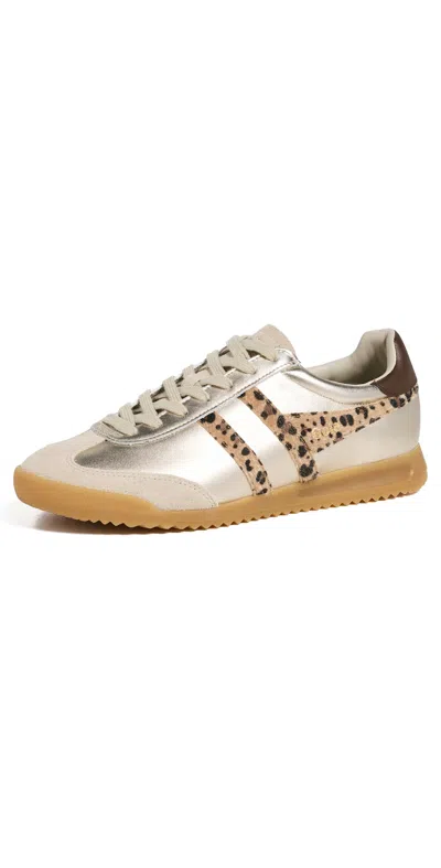Gola Torpedo Glimmer Safari Sneakers Gold/leopard/dark Brown In Multi