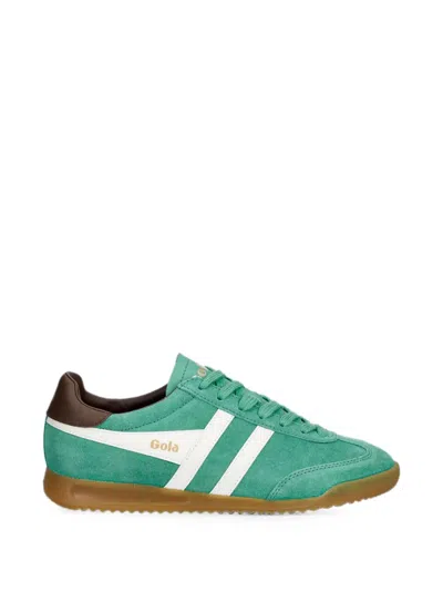 Gola Torpedo Suede Panelled Sneakers In Green