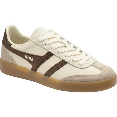 Gola Suede-panelled Logo-print Sneakers In White