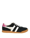 Gola Woman Sneakers Black Size 7 Leather In Black/off White