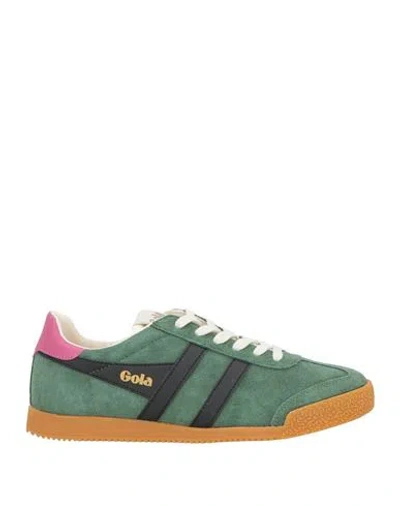 GOLA GOLA WOMAN SNEAKERS MILITARY GREEN SIZE 7 LEATHER