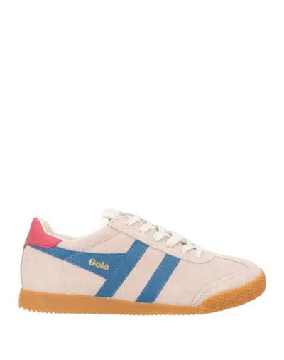 Gola Woman Sneakers Taupe Size 7 Leather In Grey
