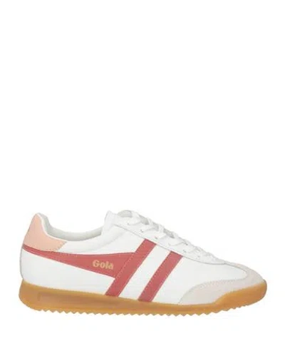 Gola Woman Sneakers White Size 7 Leather In Animal Print