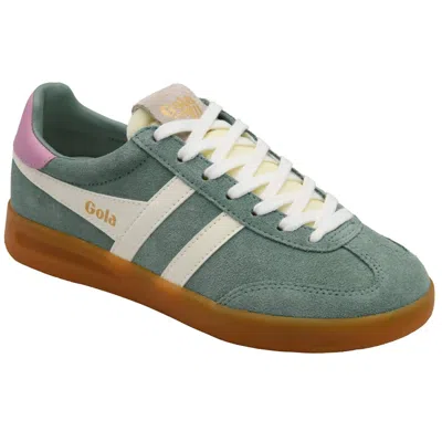 Gola Women's Cyclone Sneaker In Green Mist/off White/candy