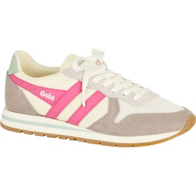 Gola Women's Daytona Sneaker In Off White/ Grey/pink In Multi
