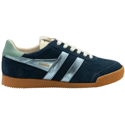 Gola Women's Elan Glitz Sneaker In Navy Green Mist In Black
