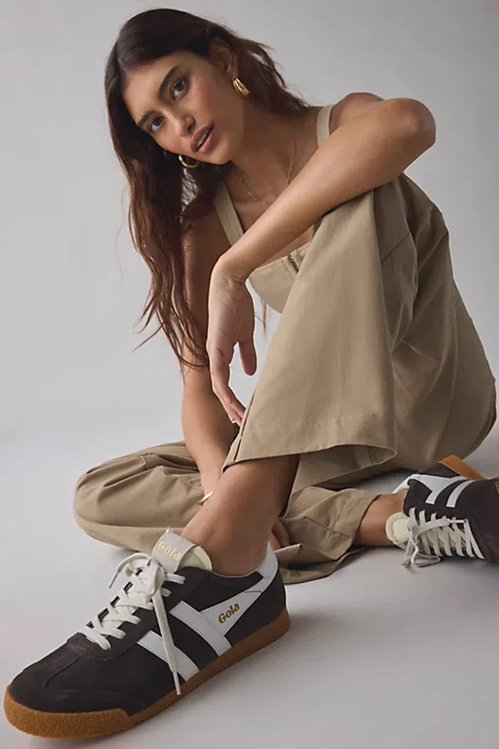 Gola Women's Elan Sneaker In Mocha/white, Women's At Urban Outfitters In  Multi