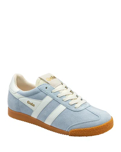 Gola Elan White Counter Suede Sneakers Women In Baby Blue