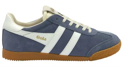 Gola Elan White Counter Suede Sneakers Women In Blue