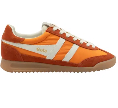 GOLA WOMEN'S FIREFLY TRAINER CLEMENTINE MOODY SNEAKERS IN ORANGE/OFF WHITE