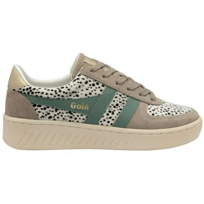 Gola Women's Grandslam Savannah Sneakers In Cheetah/feather Grey/green Mist In Multi