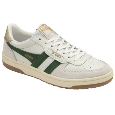 Gola Women's Hawk Sneakers In White/green/gold In Multi
