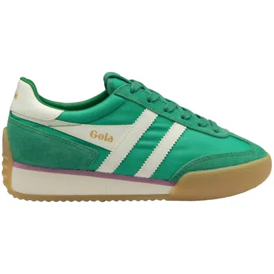 Gola Women's Pacer Trainer Shoe In Jade/off White In Green