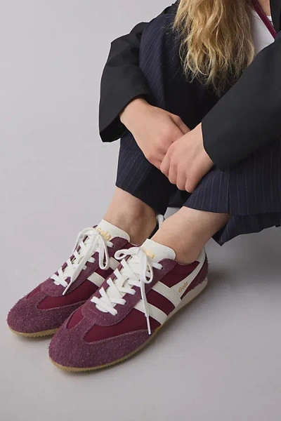 Gola Women's Sprinter Suede Sneaker In Windsor Wine/off White, Women's At Urban Outfitters In Multi