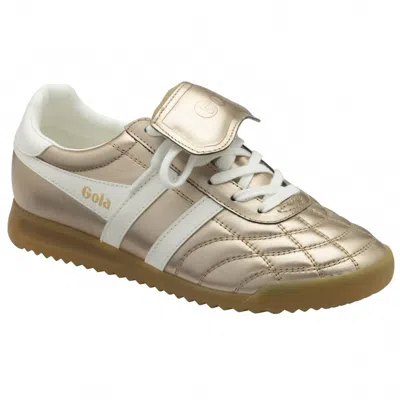 Gola Women's Stadium '86 Sneaker In Gold And Off White In Multi