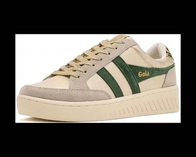 Gola Women's Superslam Blaze Sneaker In Gold/ Evergreen/ Leopard In Neutral