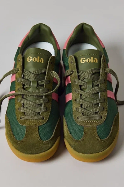 Gola Women's Tornado Sneaker In Military Green/coral Pink, Women's At Urban Outfitters