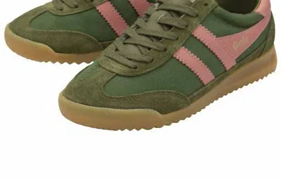 Gola Women's Tornado Sneakers In Military Green/ Coral Pink In Multi