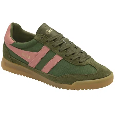 Gola Women's Tornado Sneakers In Military Green/coral Pink In Multi