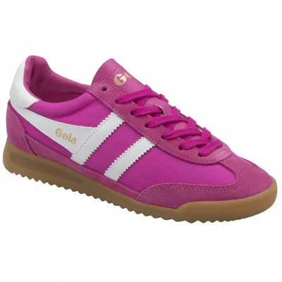 GOLA WOMEN'S TORNADO TRAINER SNEAKERS IN SHOCKING PINK/WHITE