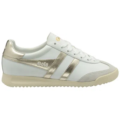 Gola Women's Torpedo Mirror Trainer Sneakers In White/gold/off White In Neutral