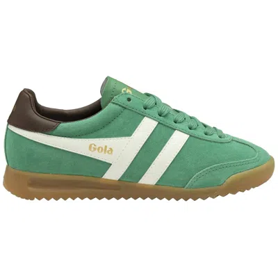 Gola Women's Torpedo Sneakers In Jade/off White/dark Brown In Green