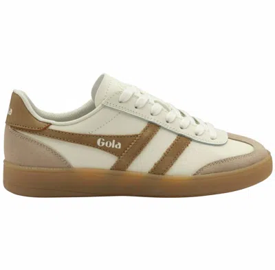Gola Women's Viper Leather Sneakers In Off White/bone/light Caramel/gum In Multi