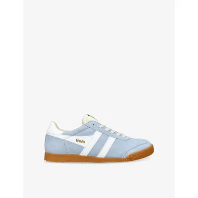 Gola Womens  Elan Suede Low-top Trainers In Pale Blue